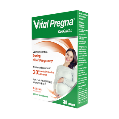 Vital Pregna Original – Prenatal Multivitamin for Moms-to-Be (30 Tablets) - Kodomo store