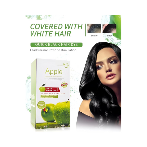 Apple Clear Water-Type Hair Dye Black Original – Ammonia & Lead-Free 500ml
