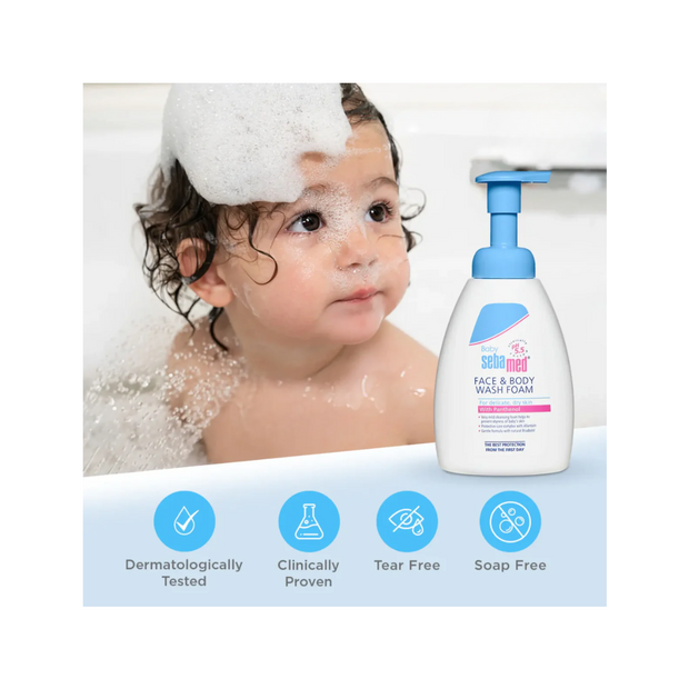Sebamed Face & Body Wash Foam – Ultra-Gentle Cleanser (400ml) - Kodomo store