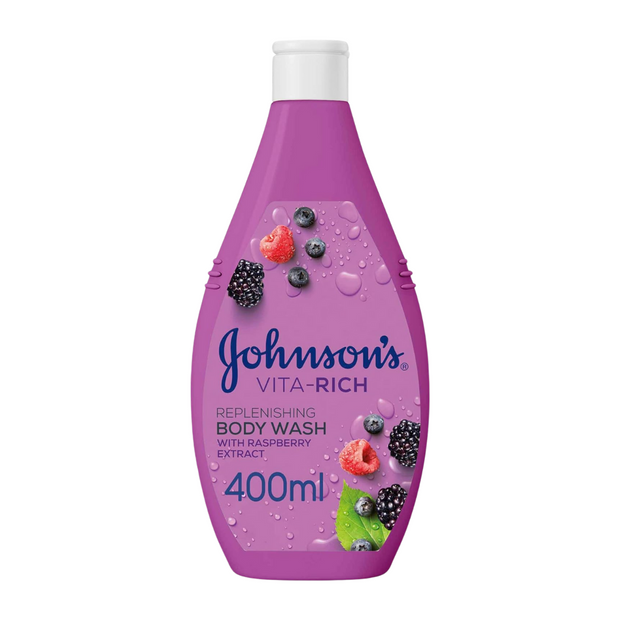 Johnson's Vita-Rich Body Wash Raspberry Extract – 400ml - Kodomo store