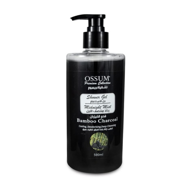 Ossum Midnight Mist Bamboo Charcoal Shower Gel for Women – 500ml